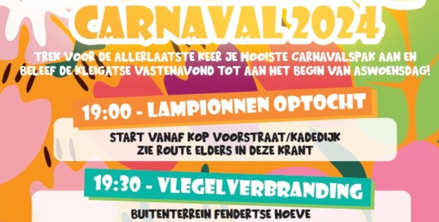 'De afsluiting' van Kleigats carnaval