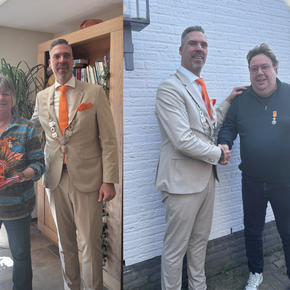 Koninklijke onderscheiding voor Marjon van Kuijk en Anton Tak