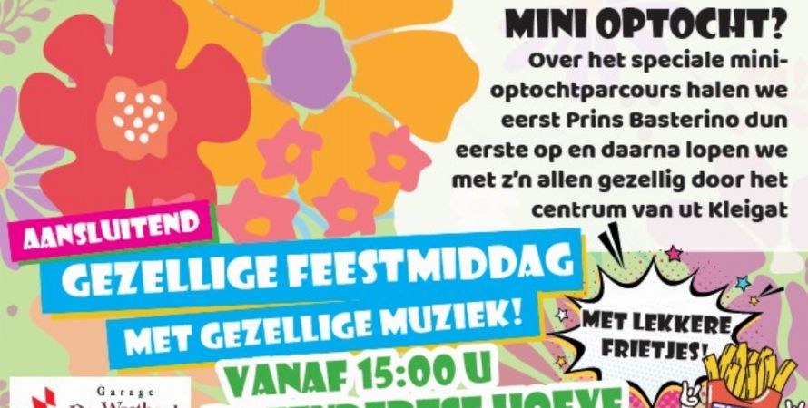 Mini-optocht door de straten van ut kleigat